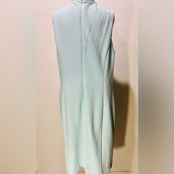 Pappagallo dress aqua blue career business office summer festive women’s 14 - Picture 7 of 11